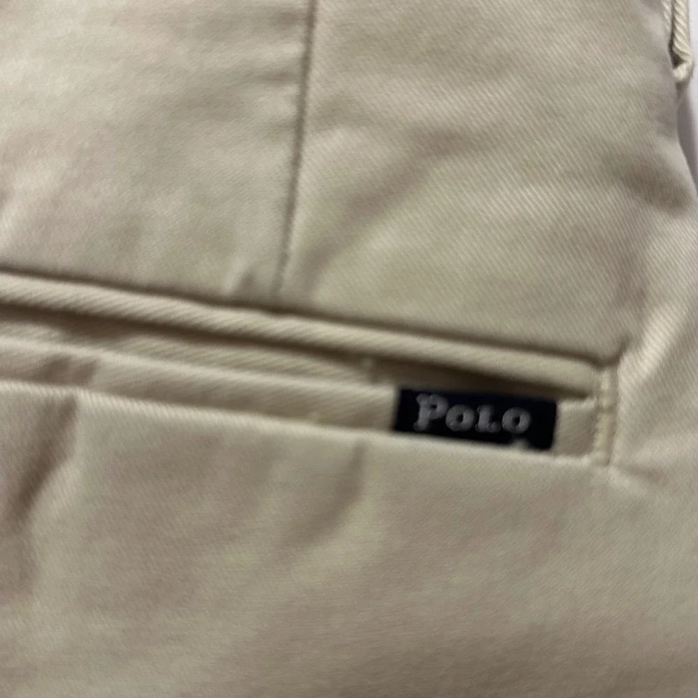 Polo Ralph Lauren Mens Stretch Classic Fit Chino Shorts Tan Khaki Size 36